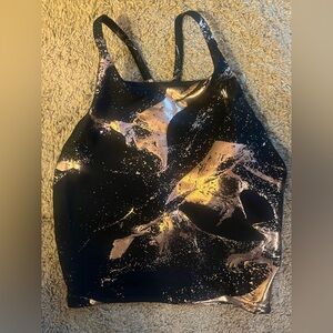 Old Navy metallic longline high neck sports bra